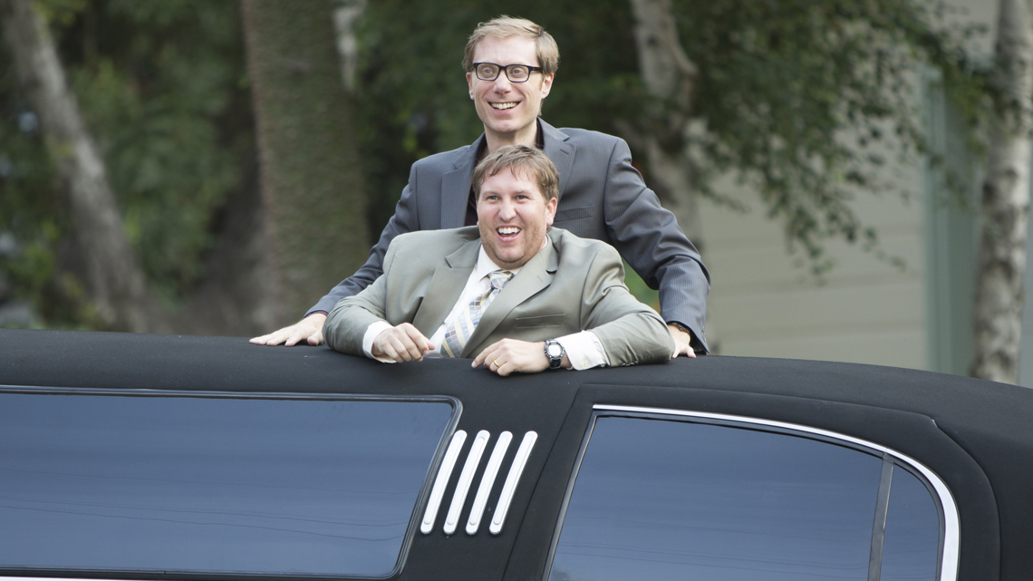 Stephen Merchant and Nate Torrence in Hello Ladies