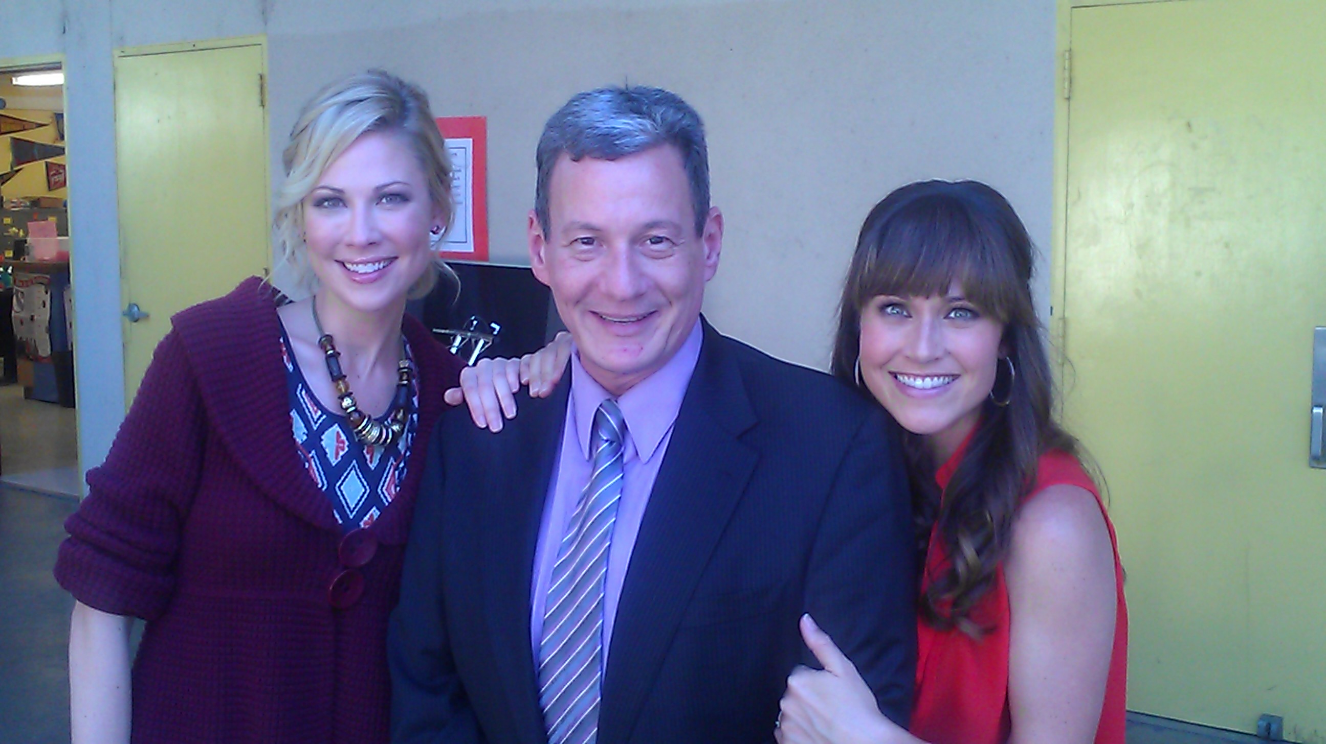 Filming the MTV TV series Awkward season 3 episode 19 with Nikki De Loach and Desi Lydic playing school board member
