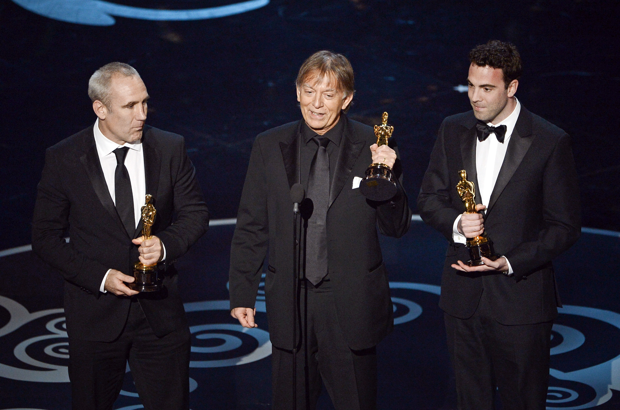 Andy Nelson, Simon Hayes and Mark Paterson at event of The Oscars (2013)