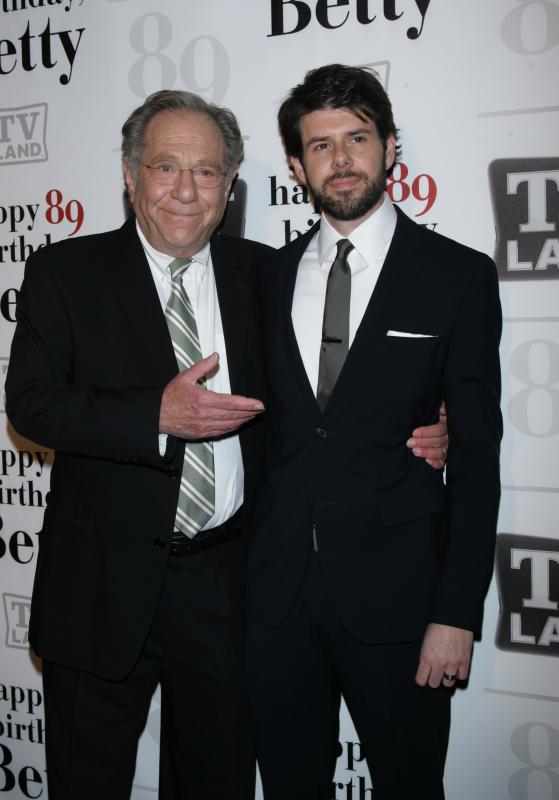 George Segal and Johnathan McClain at Betty White's 89th Birthday Party. January 18, 2011. Le Cirque, NYC.