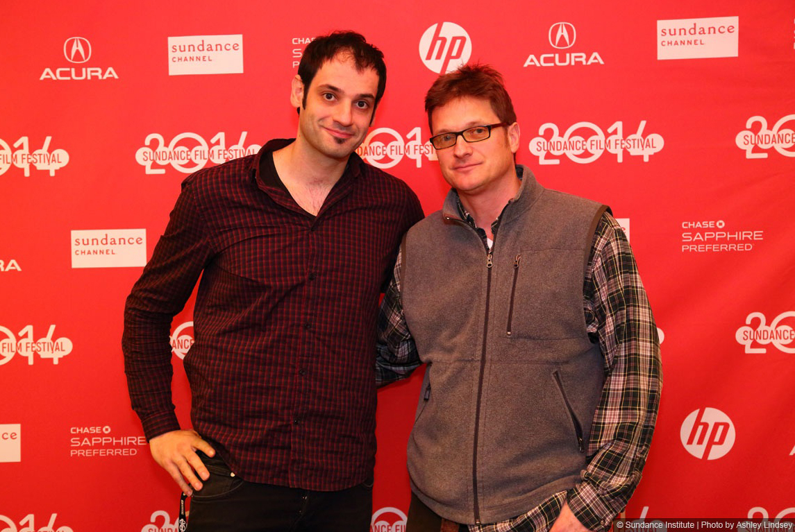 Alex Lora and Antonio Tibaldi at Sundance before the screening of their film.