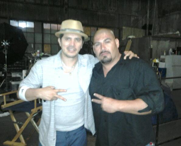 On set of CHEF with John Leguizamo