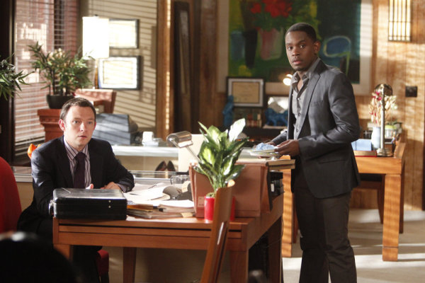 Still of Aml Ameen and Nate Corddry in Harry's Law (2011)