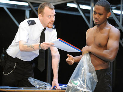 Robert Whitelock as Officer Andy Maggs and Aml Ameen as Rio in 'Category B' by Roy Williams (2009)