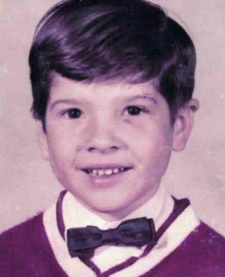Carlo at age 5 in kindergarden. A blackeye would fortell the tough road ahead for the entertainer/athlete now businessman (Birdseye School in Stratford, CT).