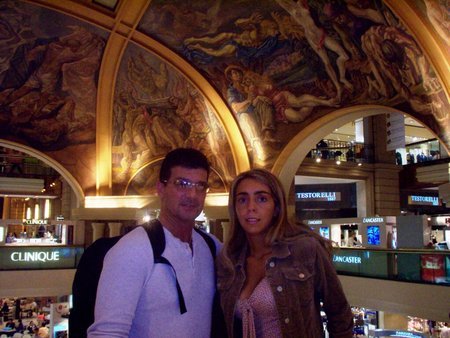 Carlo & wife Mariana (w/ Anush in the doggie back pack) at the beautiful Patio Bulrich mall in the exclusive 'Recoleta' area of Buenos Aires (Capital), Argentina (June 2005).