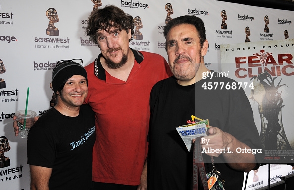 HOLLYWOOD, CA - OCTOBER 22: Designer Neil D'Monte, Fangoria's Pat Jankiewicz and Don Jankiewicz arrive for the 'Fear Clinic' Premiere as part of 2014 ScreamFest held at TCL Chinese 6 Theatres on October 22, 2014 in Hollywood, California.