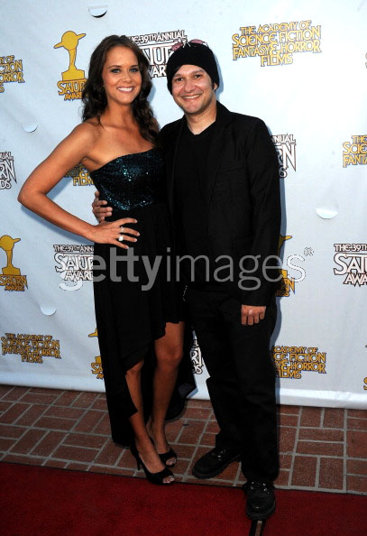 BURBANK, CA - JUNE 26: Actress Courtney Moore and actor/artist/musician Neil D'Monte attend the 30th Annual Saturn Awards held at The Castaway on June 26, 2013 in Burbank, California.