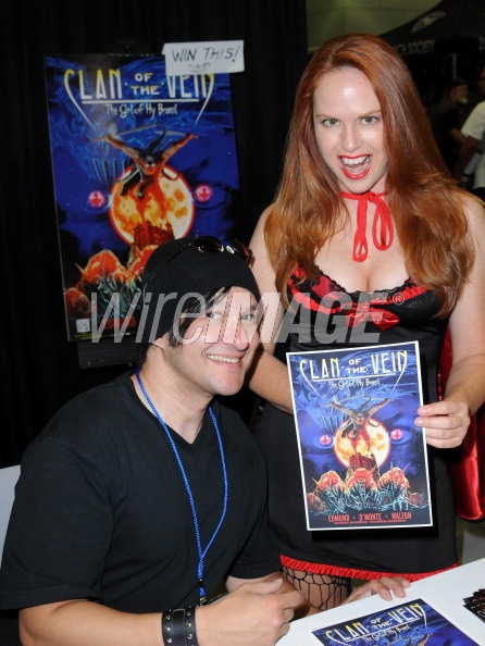 Signing Clan Of The Vein Graphic Novel posters with friend, actress/model Lisa Cash at Stan Lee's Comikaze Expo. Sept. 15th, 2012.