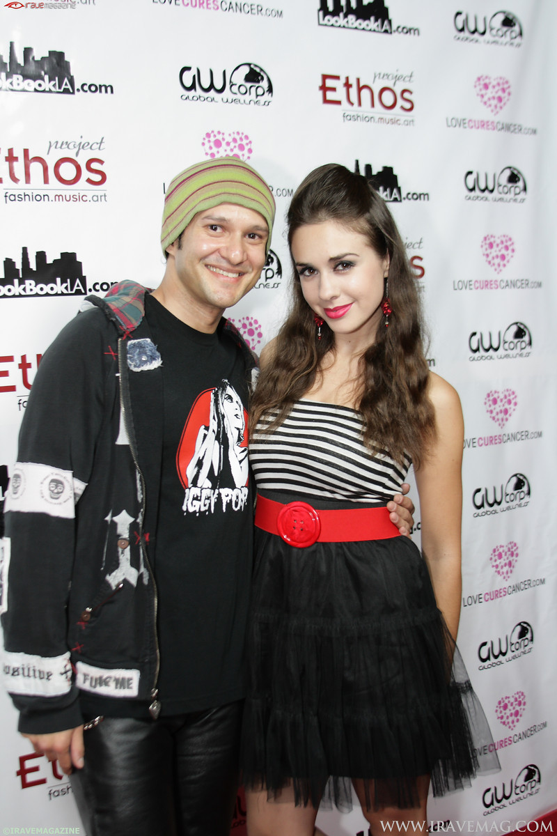 With actress/dancer Heather Tocquigny on the red carpet for the Project ETHOS Fashion Show @ House of Blues/West Hollywood, 10-2009. (Neil's hoodie provided by SYC FUK)