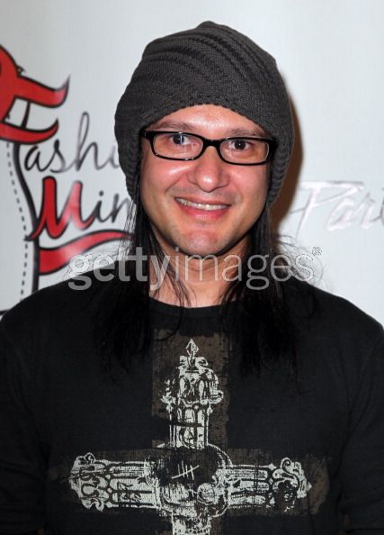 Rock drummer/actor/artist Neil D'Monte arrives on the red carpet for LA Fashion Minga @ Boulevard 3/Hollywood, CA. Oct 21, 2011/LAFW.