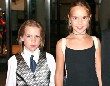 Maxwell and his sister Sofie Uretsky at the September 19, 2005 premiere of Prizewinner of Defiance, Ohio in New York.