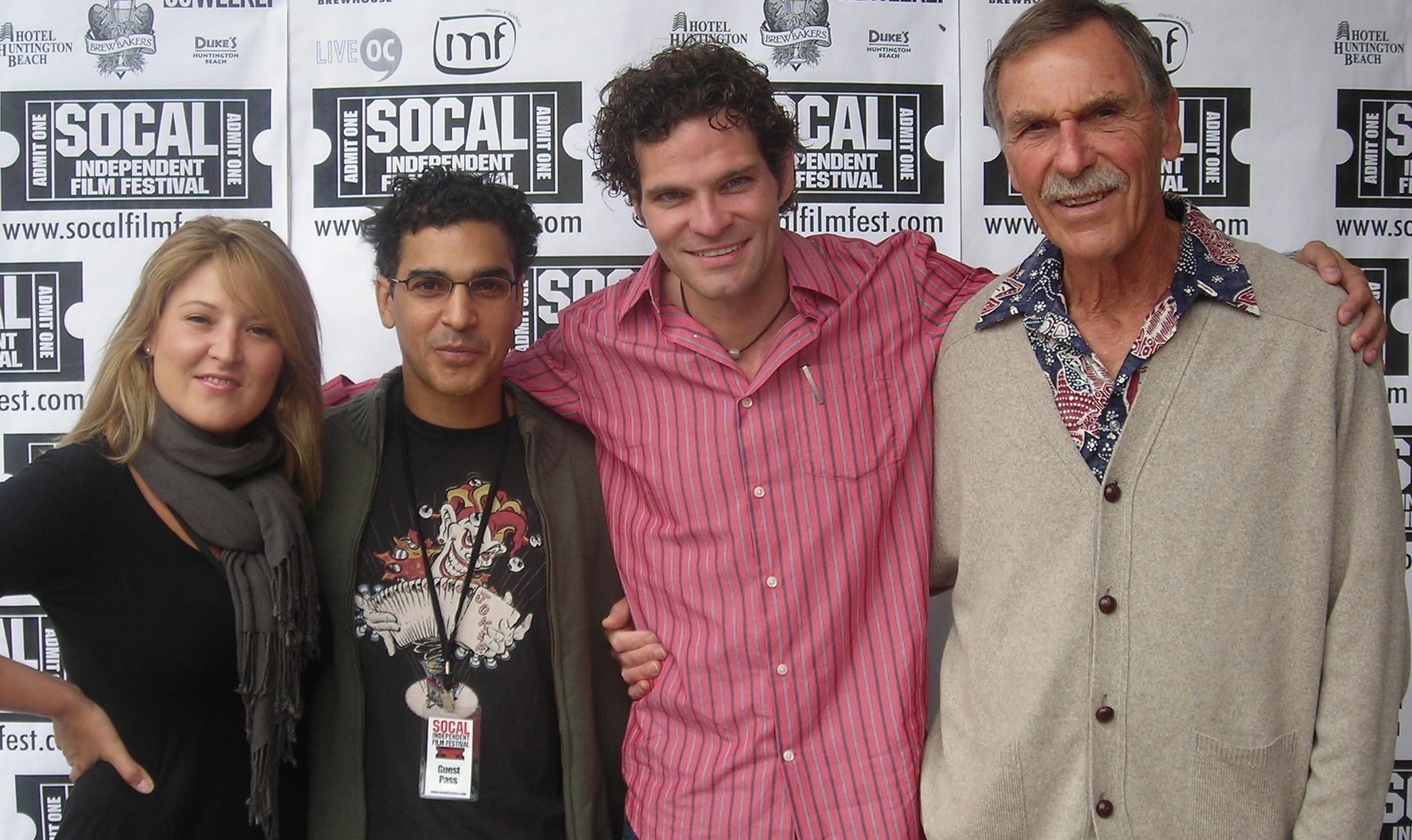 Cassie Ross, Roman Bostick, Matt Vasko, and Gene Walder at the So Cal Indy Arts Festival, 2008.