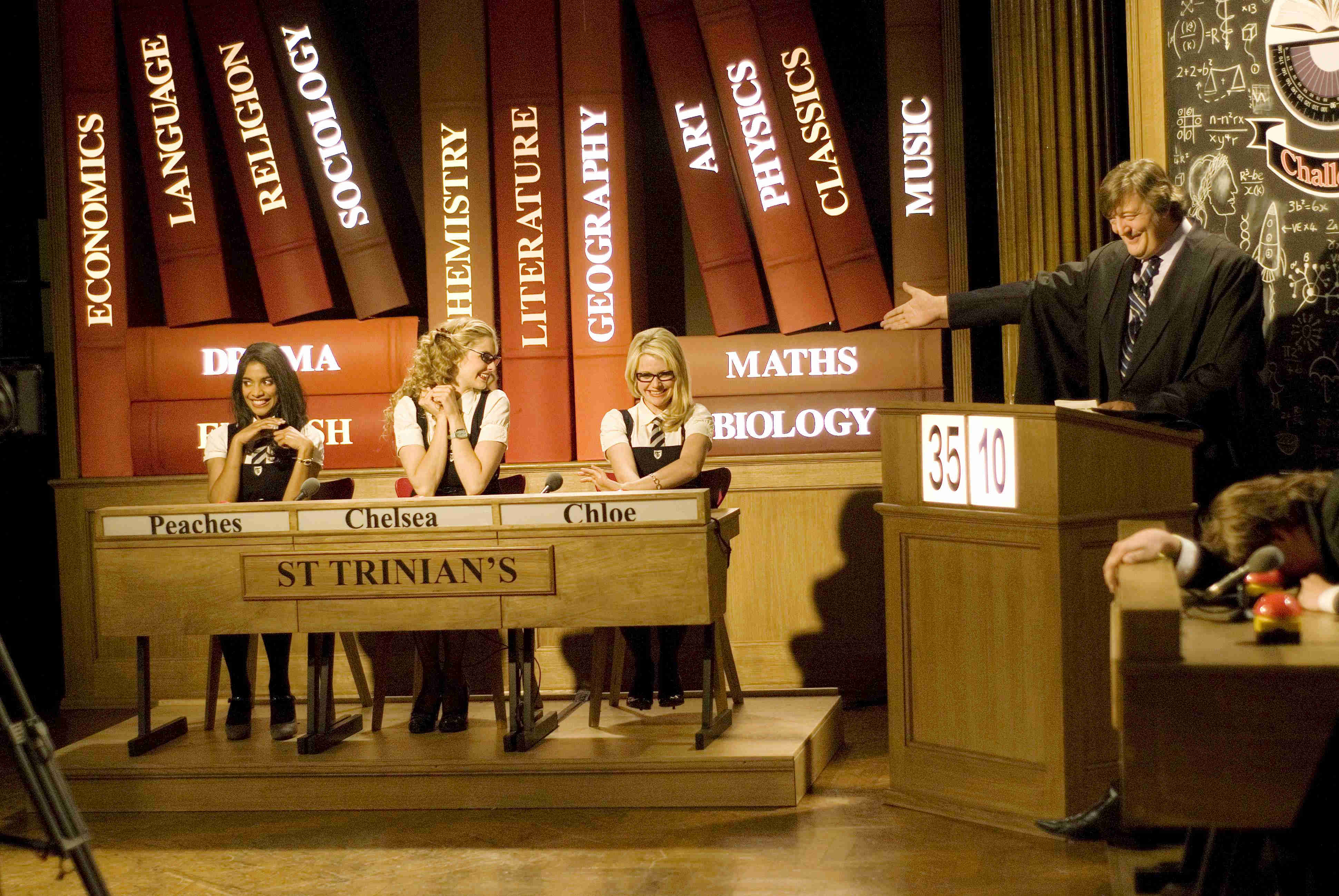 Still of Stephen Fry, Antonia Bernath, Tamsin Egerton and Amara Karan in St Trinians