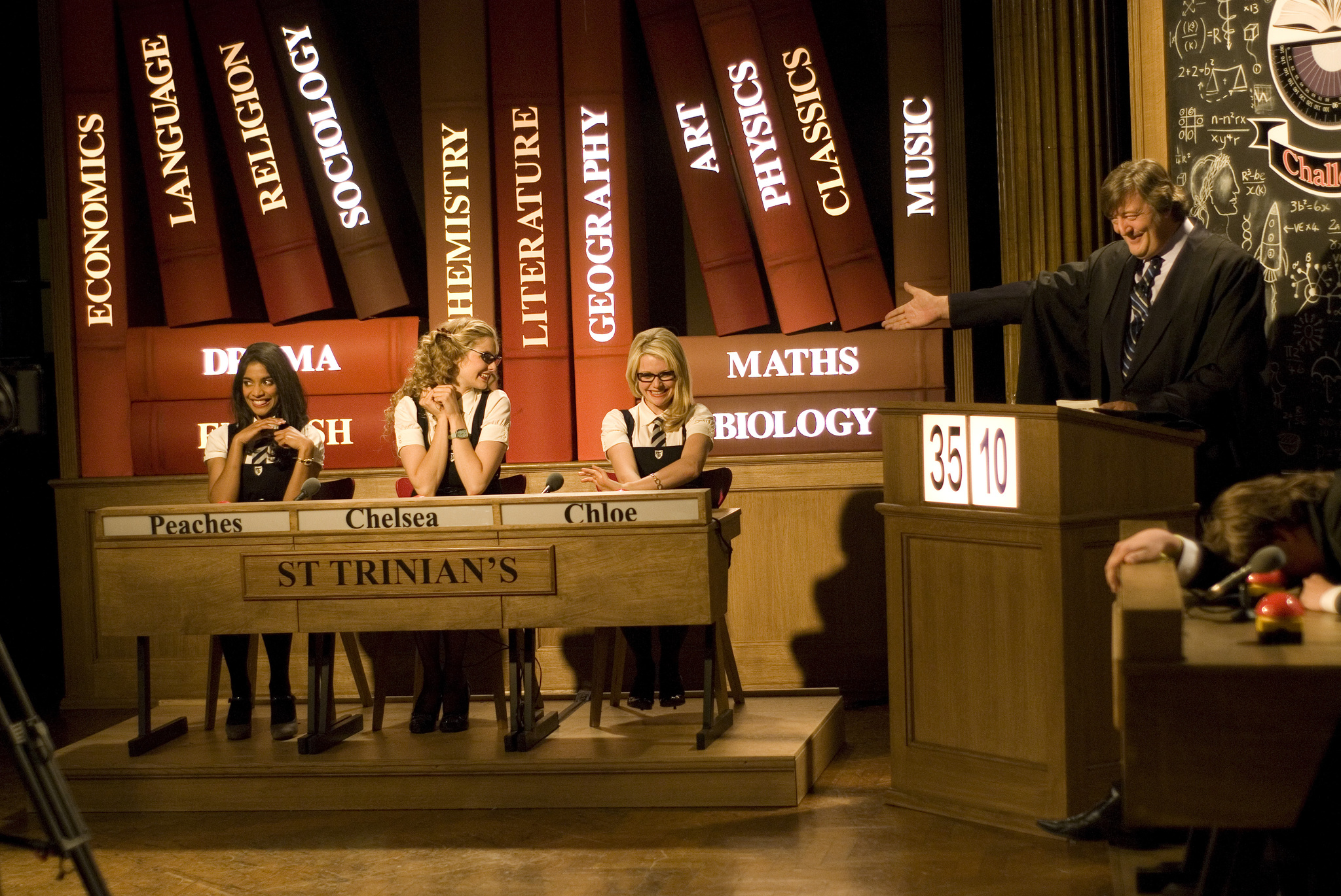 Still of Stephen Fry, Tamsin Egerton, Antonia Bernath and Amara Karan in St. Trinian's (2007)