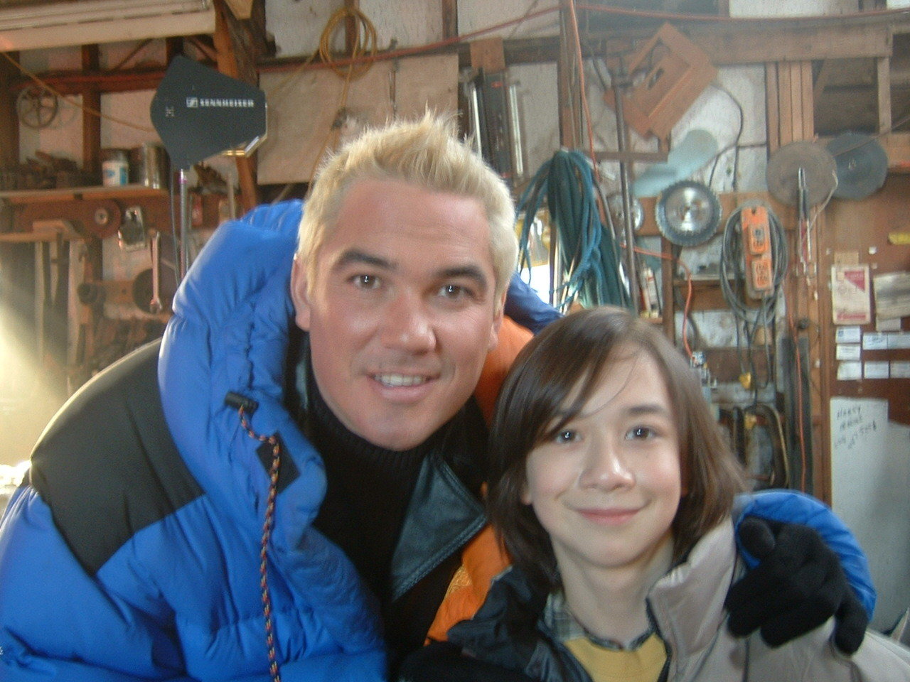 On the set of Max Havoc II; Dean Caine and Samuel Patrick Chu