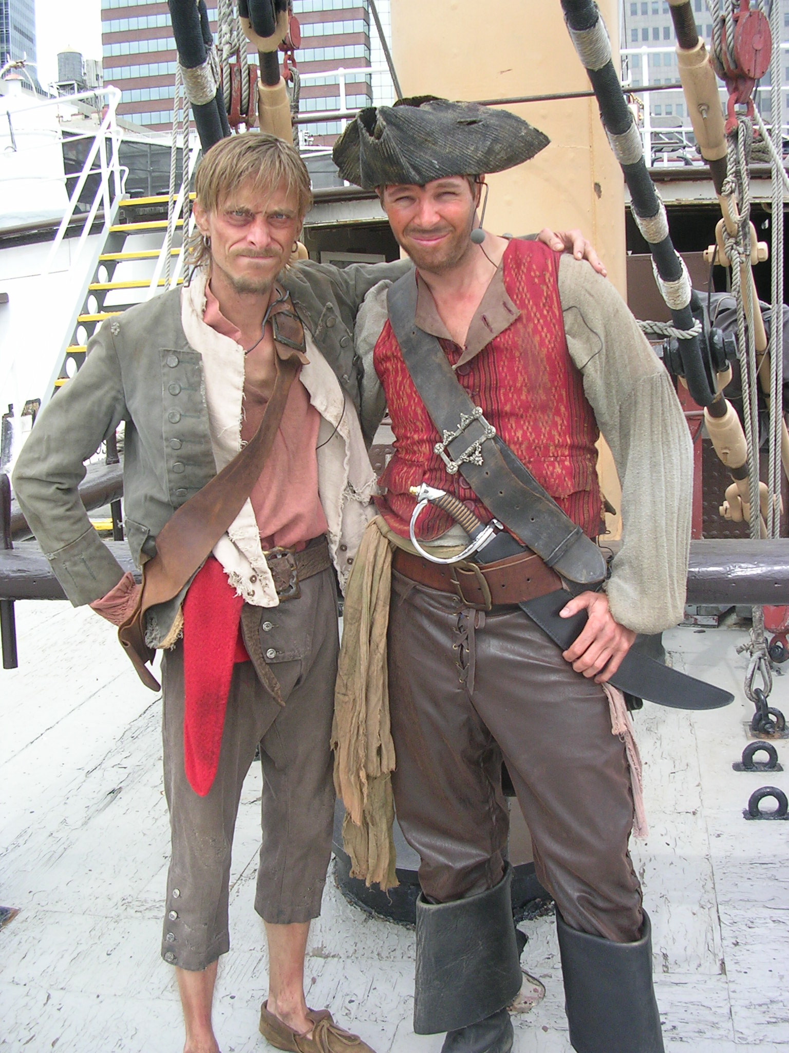 Actor Mackenzie Crook (as Pirate Ragetti) & actor Marc Bonnée (Ragetti's Mate) slash open their new found treasure to reveal White Chocolate M&M'S, called Pirate Pearls. News of the event spread throughout several media outlets a