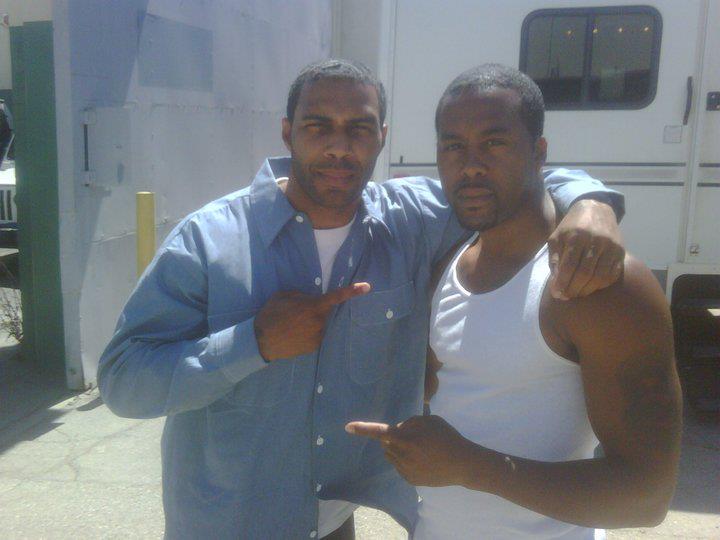 SHAWN R MCDONALD AND OMARI HARDWICK ON THE SET OF MIDDLE OF ON WHERE!