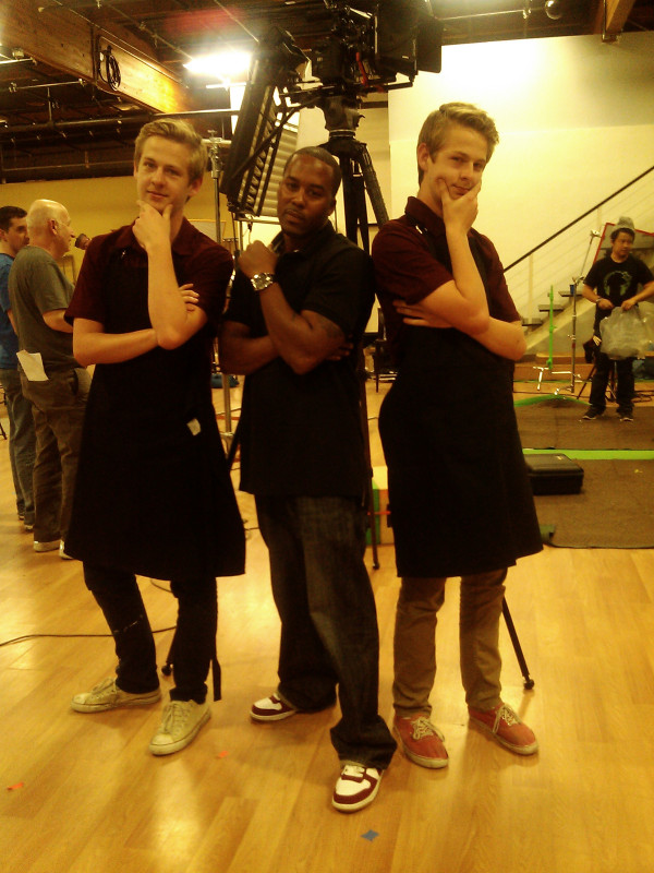me and the Disney Twins on the set of Education connection