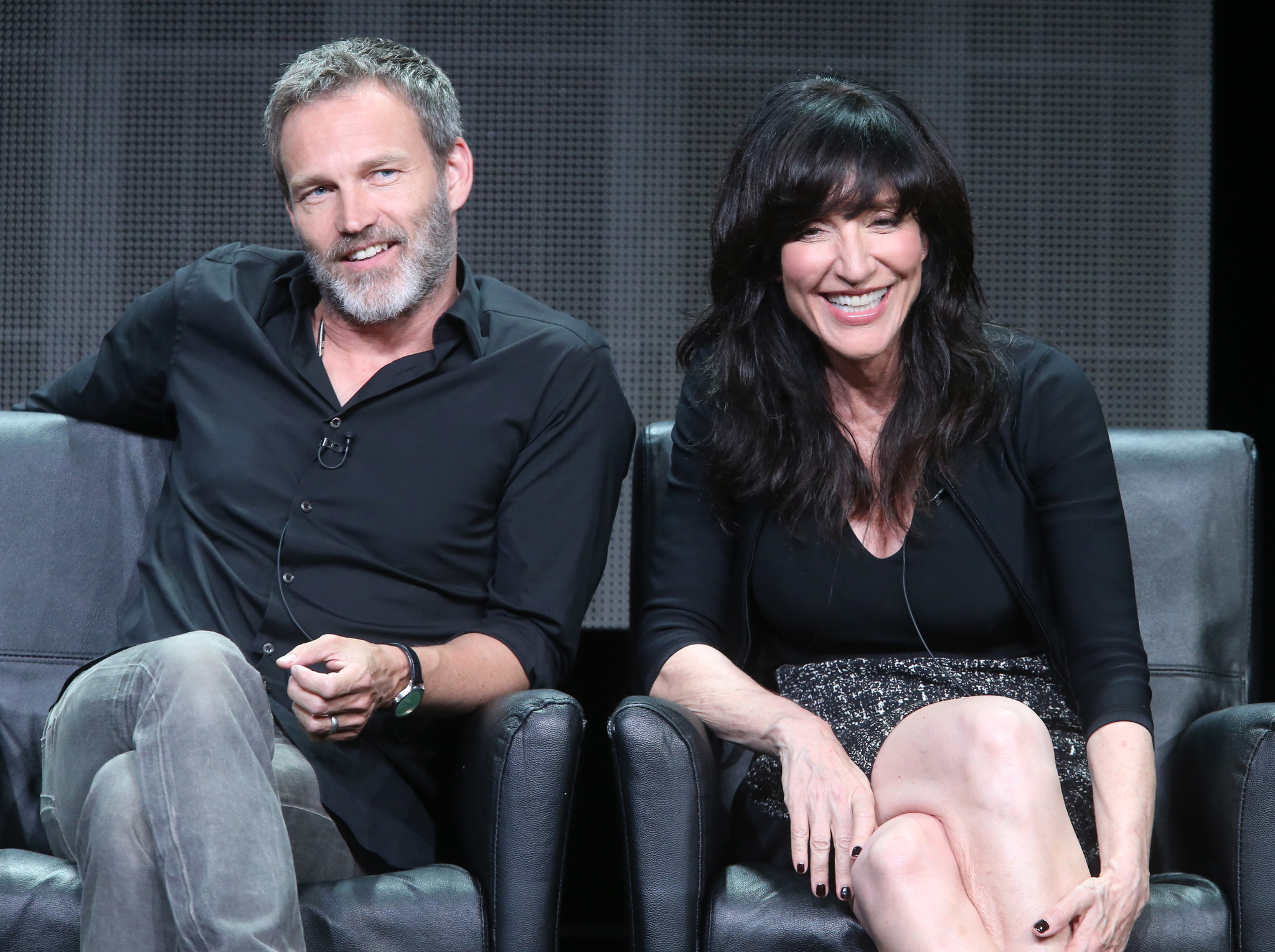 Katey Sagal and Stephen Moyer at event of The Bastard Executioner (2015)