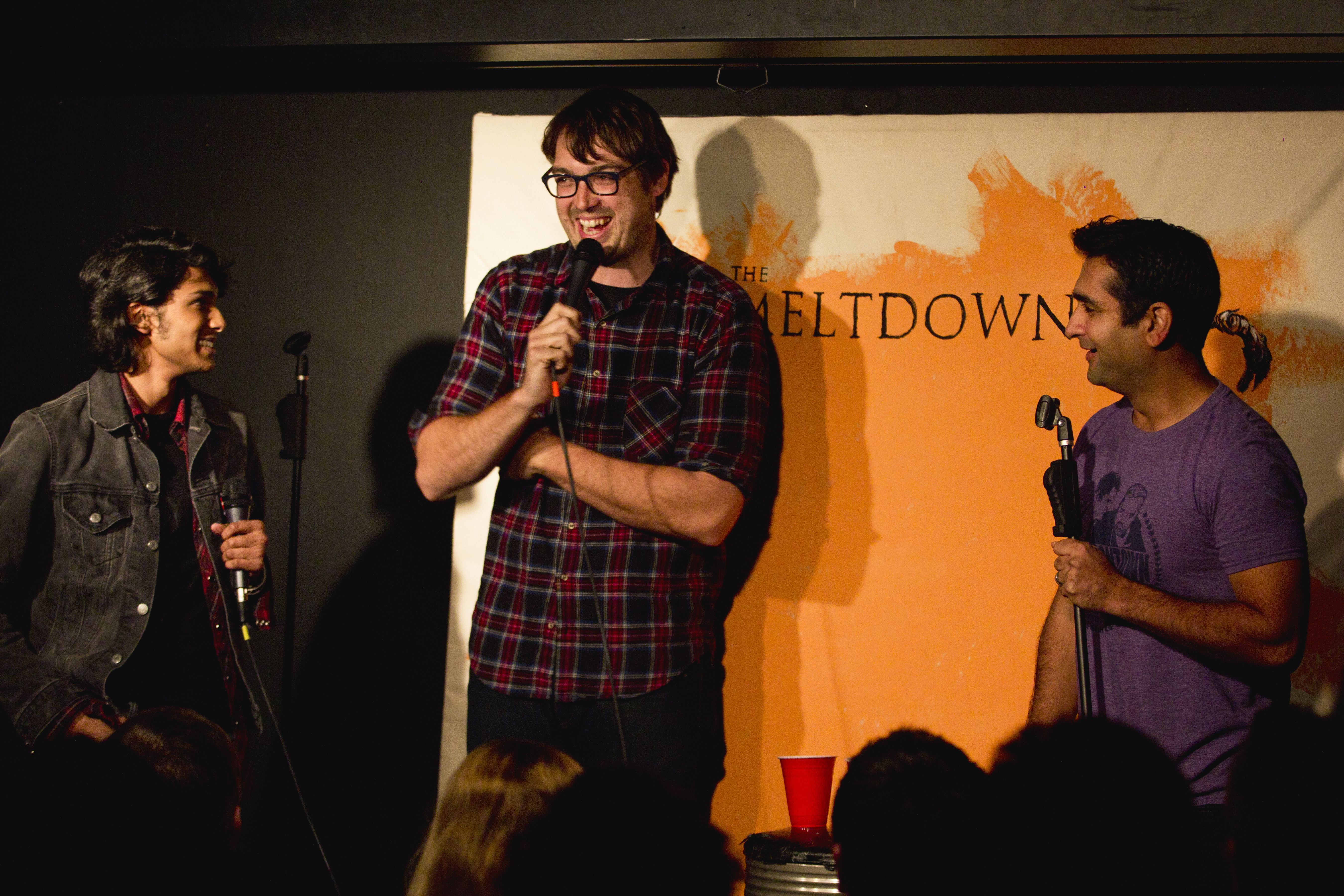 Javin Reid, Jonah Ray, and Kumail Nanjiani at The Meltdown @ NerdMelt LA.