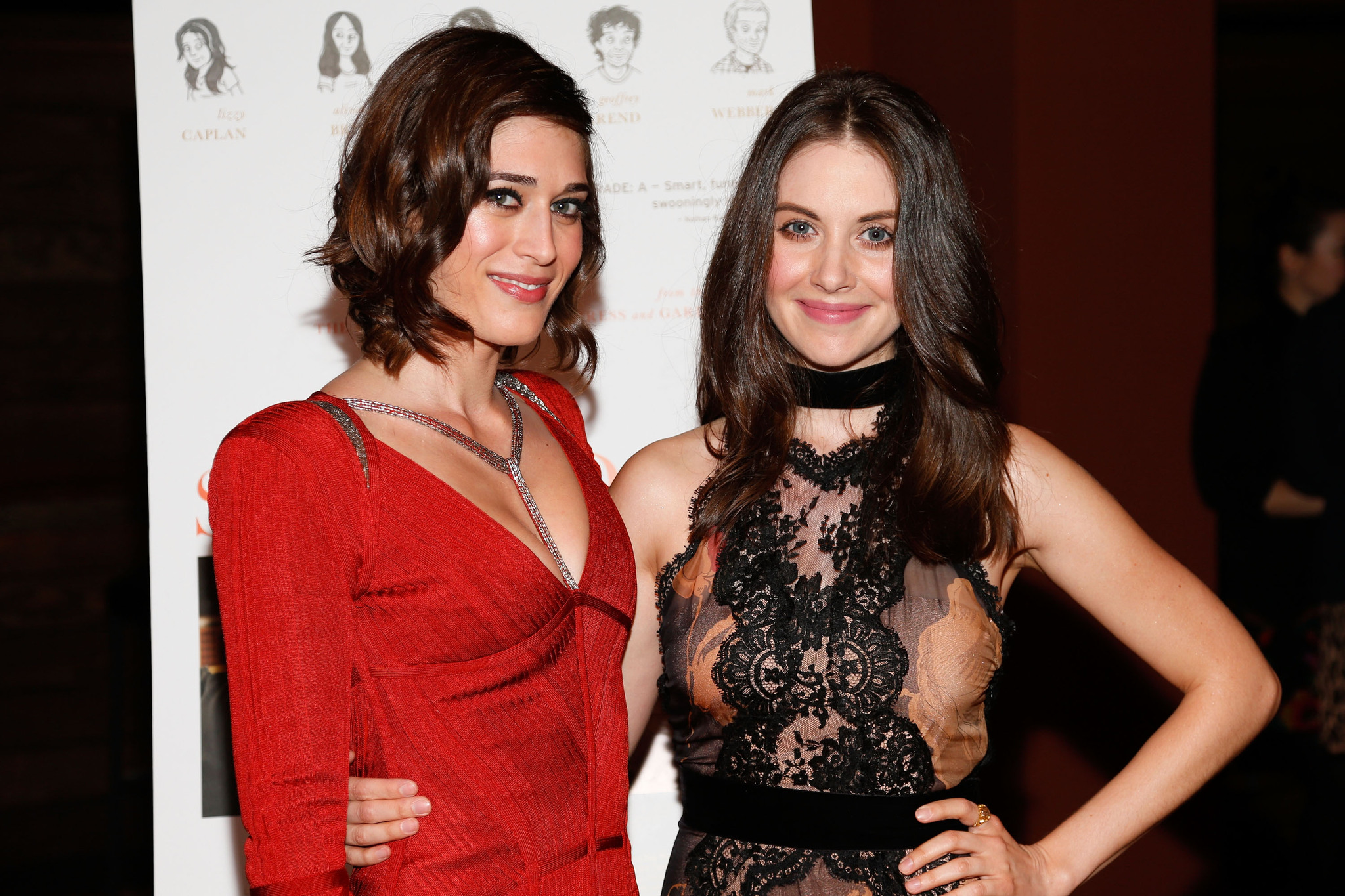 Lizzy Caplan and Alison Brie at event of Save the Date (2012)