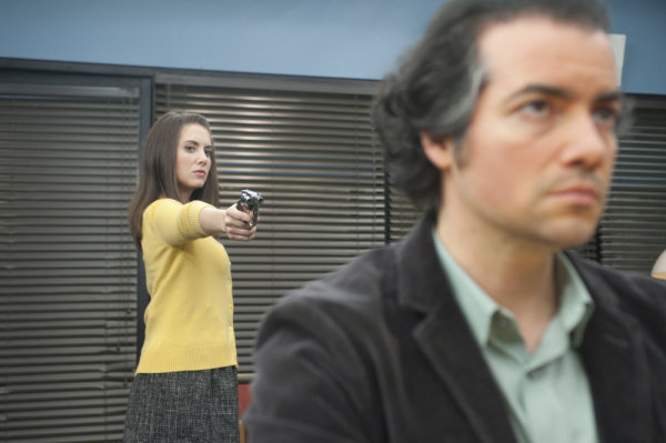 Still of Kevin Corrigan and Alison Brie in Community (2009)