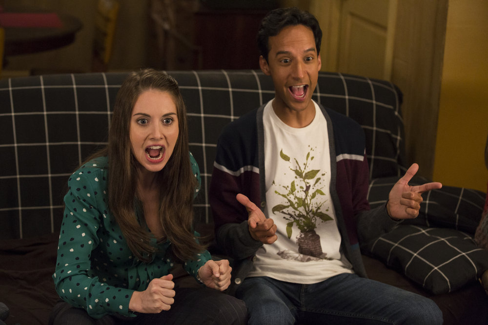 Still of Alison Brie and Danny Pudi in Community (2009)