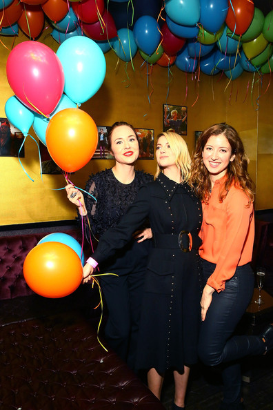 Sarah Goldberg, Laura Ramsey and Jessy Hodges attend Entertainment Weekly And VH1 Host A Special Screening Of VH1's New Scripted Series 'Hindsight'