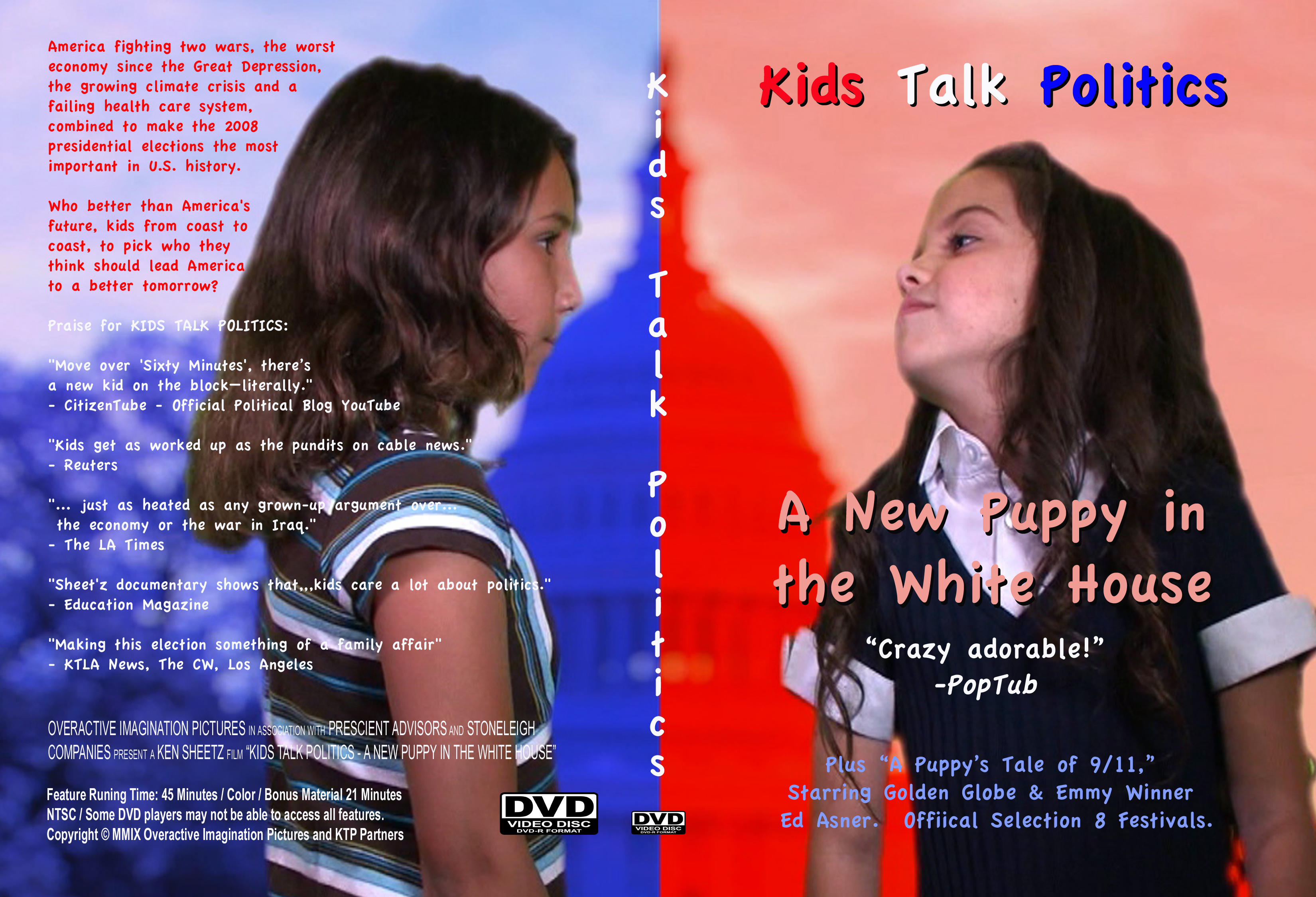 My best selling Amazon DVD about th 2008 elections Kids Talk Politics