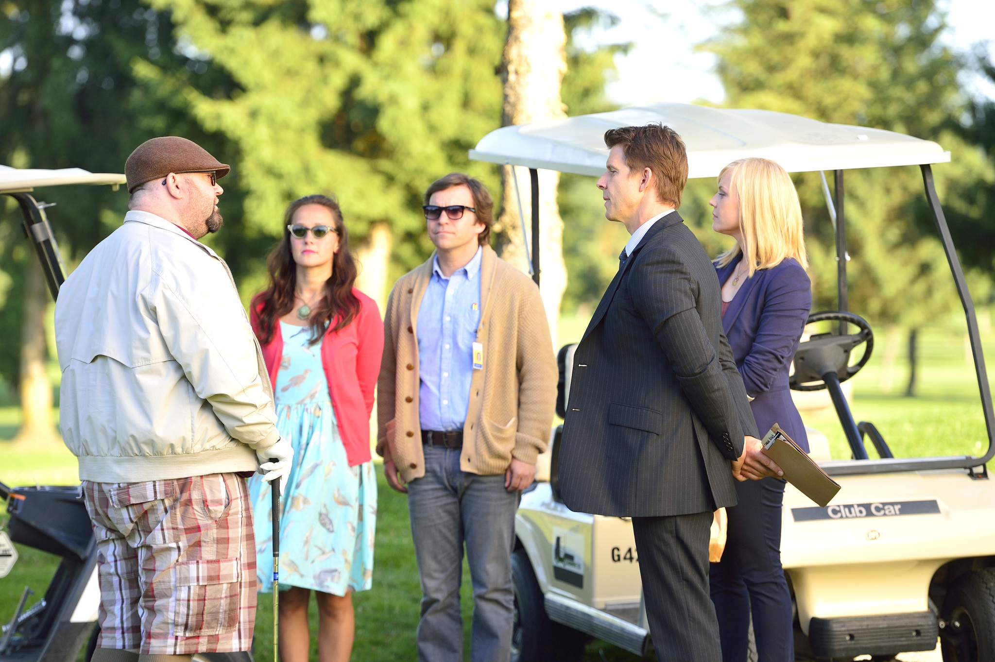 Still of Kristin Booth, Crystal Lowe, Eric Mabius and Geoff Gustafson in Signed, Sealed, Delivered (2014)