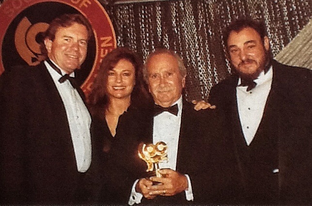 Society of Operating Cameramen, Lifetime Achievement Awards. President Randall Robinson, Jacqueline Bissett, Howard Block and John Rhys Davies.