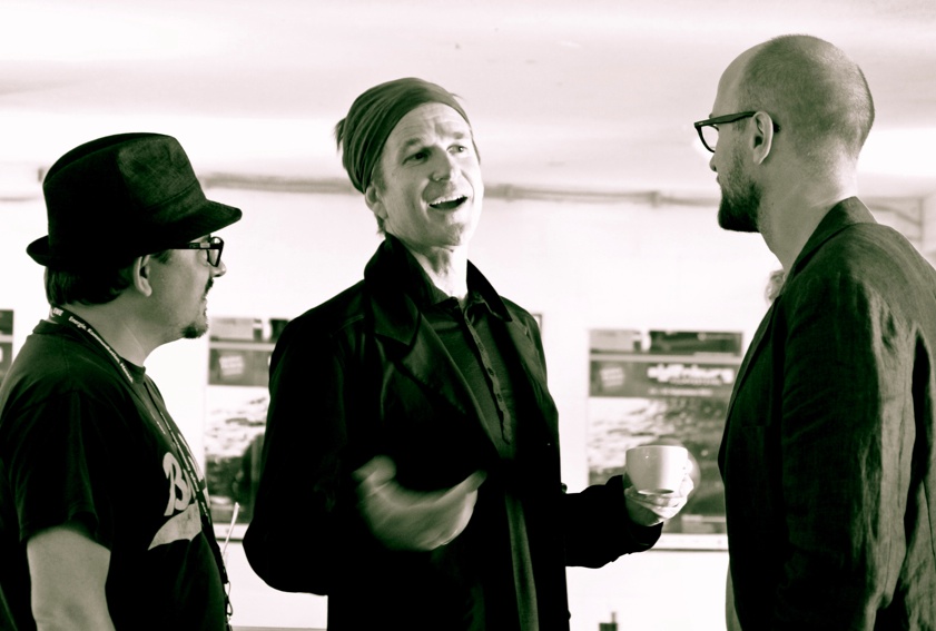 Christoph Silber and Stefan Schaefer with jury president Matthew Modine, Oldenburg Film Festival 2011.