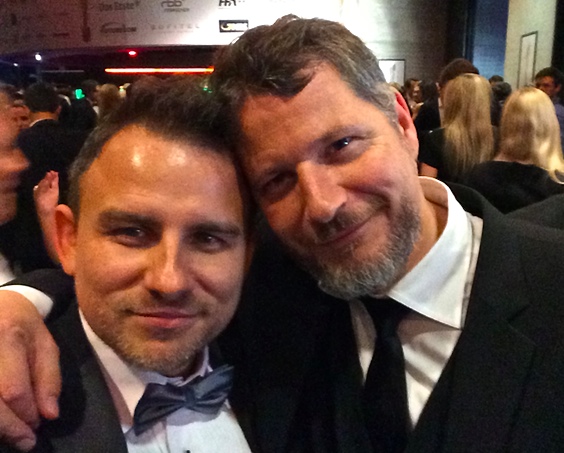 Emmy winners screenwriter Christoph Silber and director Andreas Prochaska (A DAY FOR A MIRACLE) at the German Film Awards in Berlin.