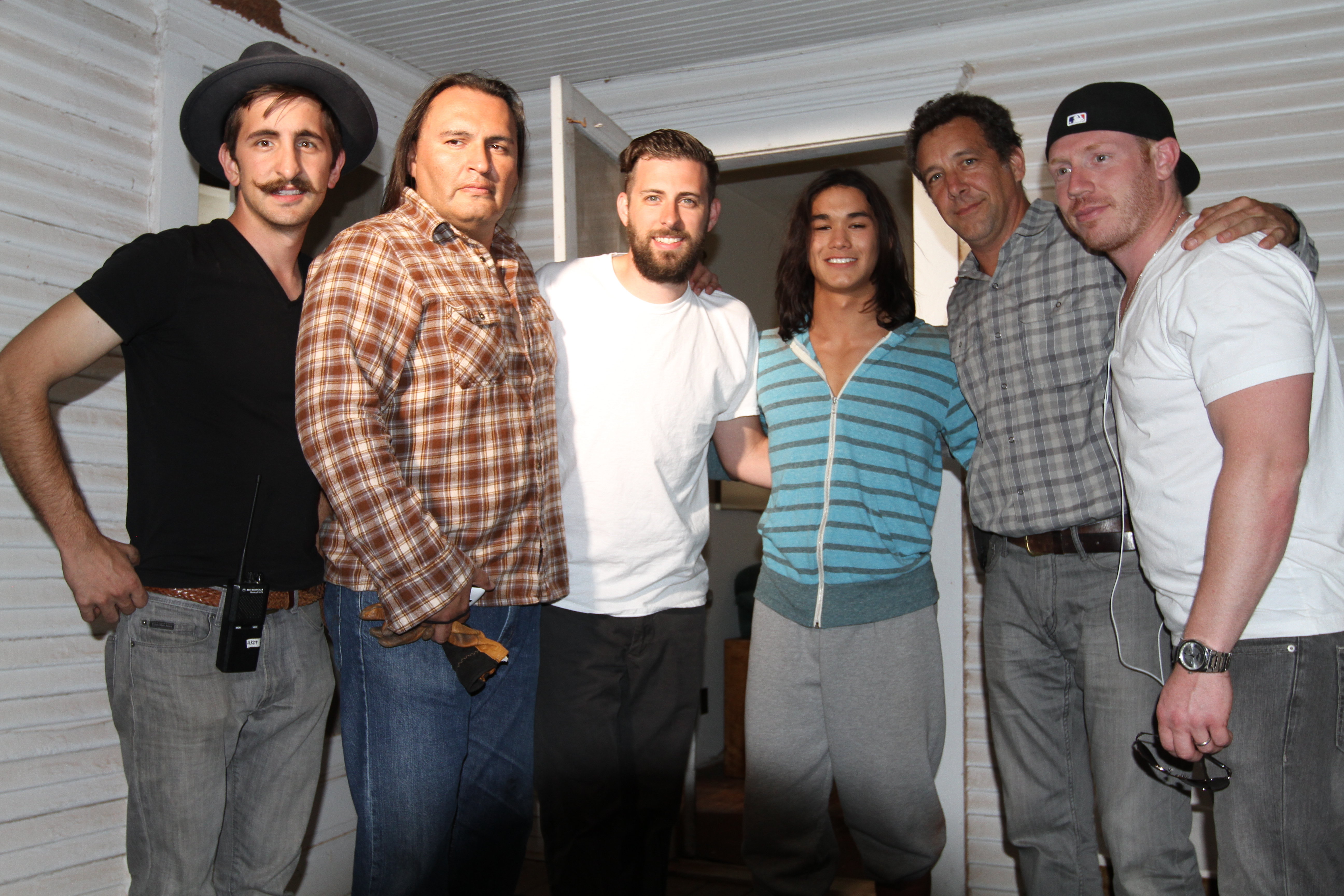 Tom Marvel, Jon Proudstar, Booboo Stewart, Brent Ryan Green, Tyler Jensen and Jeff Goldberg in Running Deer (2013)