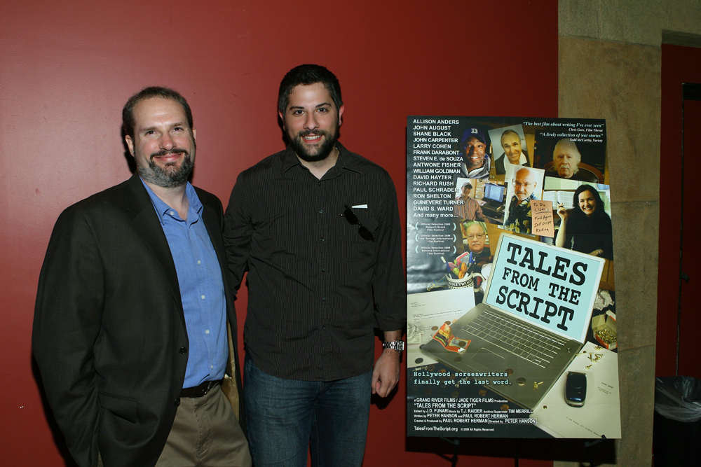 From left: director Peter Hanson, editor J.D. Funari at the LA Premiere of Tales from the Script, The Egyptian Theater, Hollywood