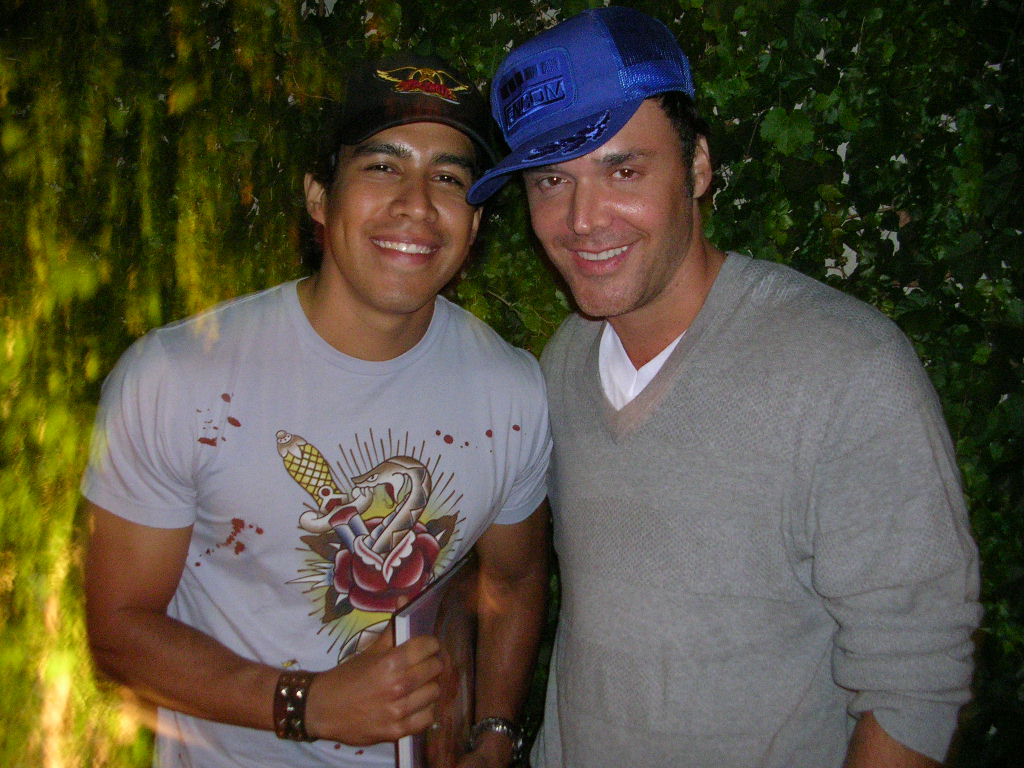 Actor Julian Garcia and, Photographer David Lachapelle. Holllywood, CA. Summer 2008.