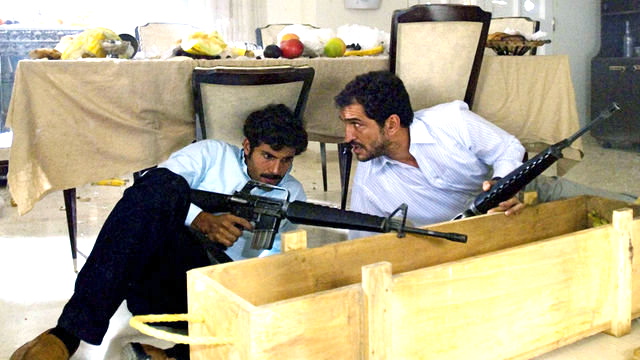 Still of Daniel Lundh and Amr Waked in House of Saddam (2008)