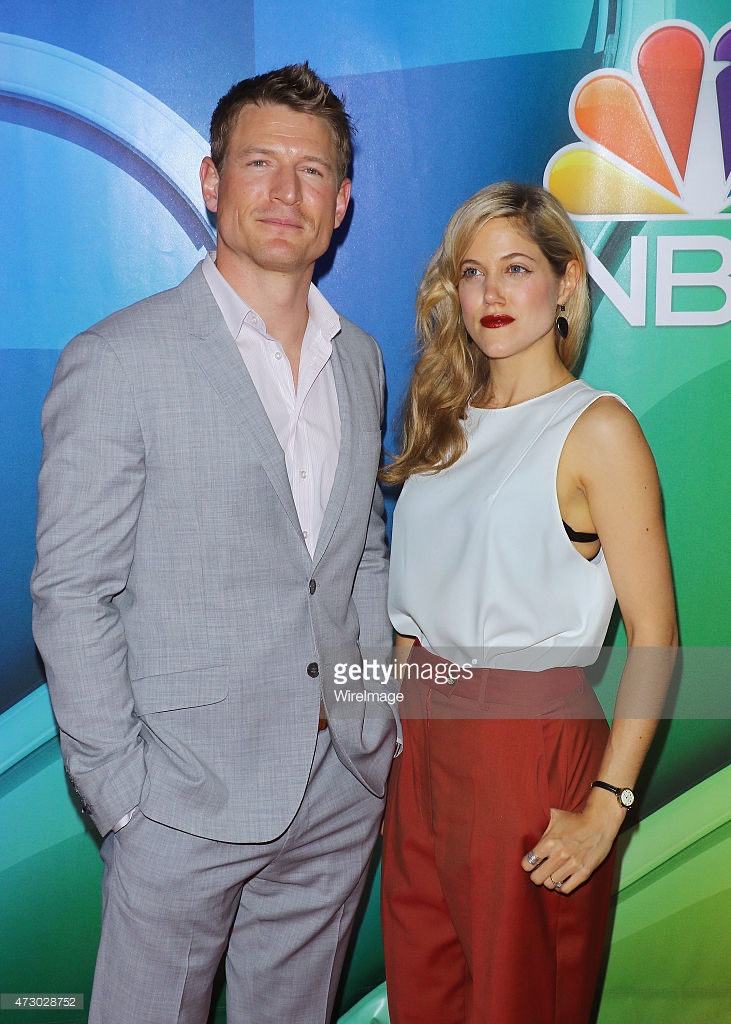 Charity Wakefield and Philip Winchester attend the NBC Upfronts in NYC, 2015