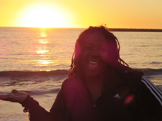 Just me chillin' at sunset in Playa Del Rey...oh yeah the water is almost to the boardwalk...not good for west coast!