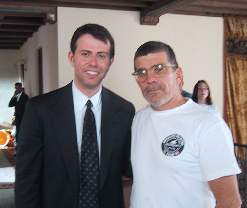 David Aranovich and David Mamet on set of, The Unit.