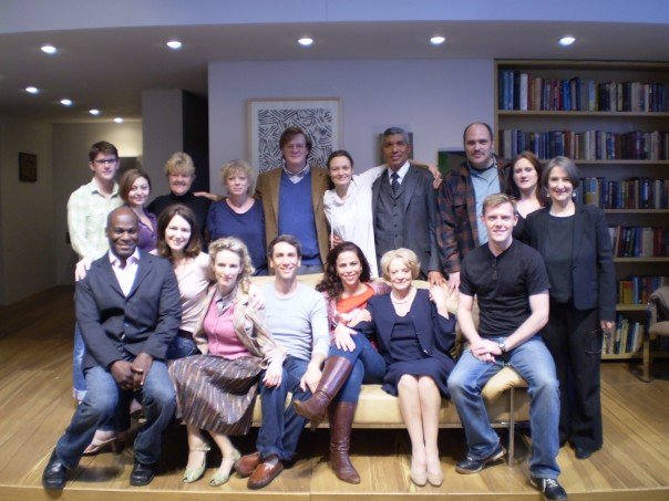 The cast from the Westend play: The Lady From Dubuque. Starring Maggie Smith, in London UK.