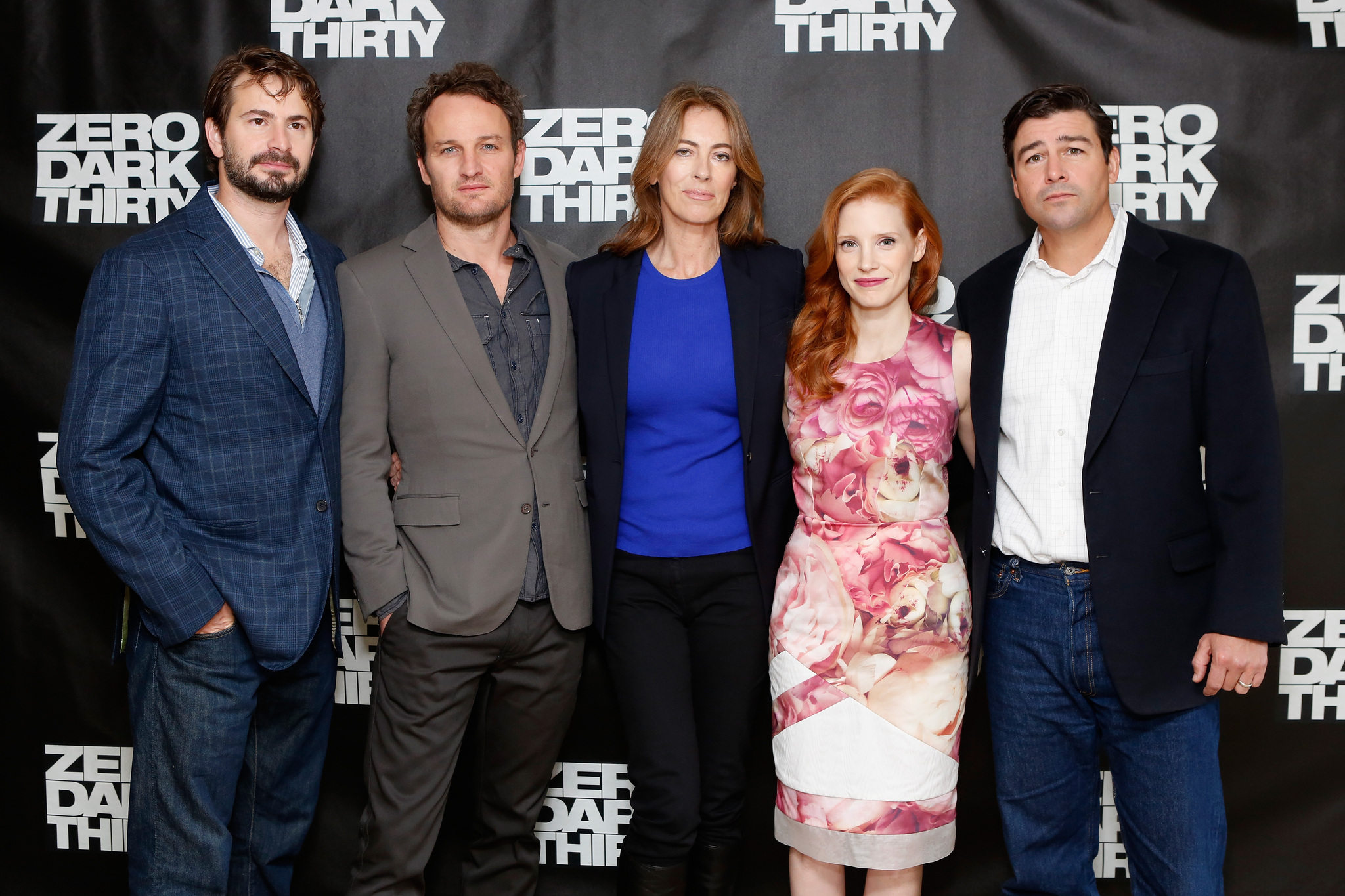 Kathryn Bigelow, Kyle Chandler, Jason Clarke, Jessica Chastain and Mark Boal at event of Taikinys #1 (2012)