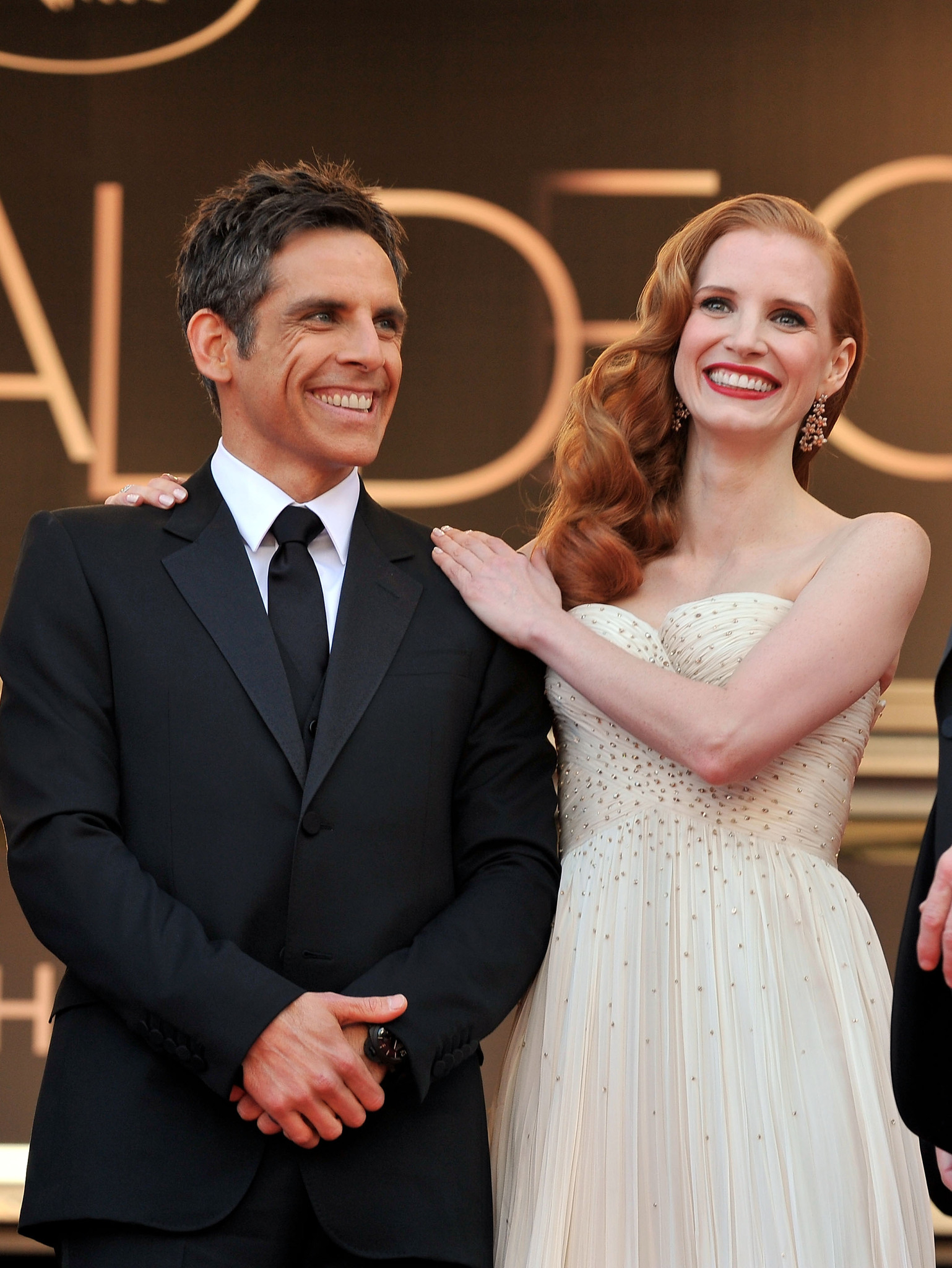 Ben Stiller and Jessica Chastain at event of Madagaskaras 3 (2012)