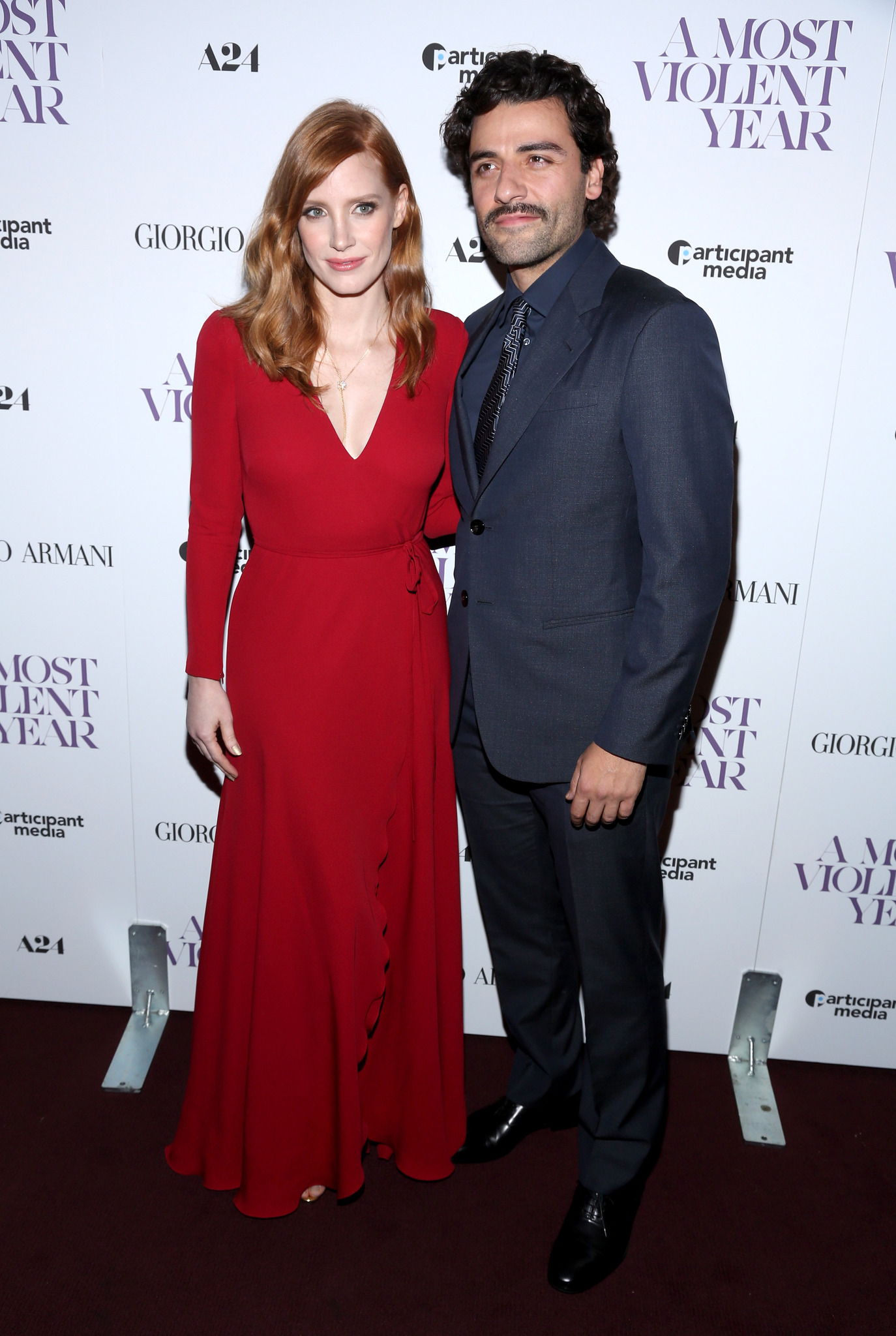 Oscar Isaac and Jessica Chastain at event of A Most Violent Year (2014)