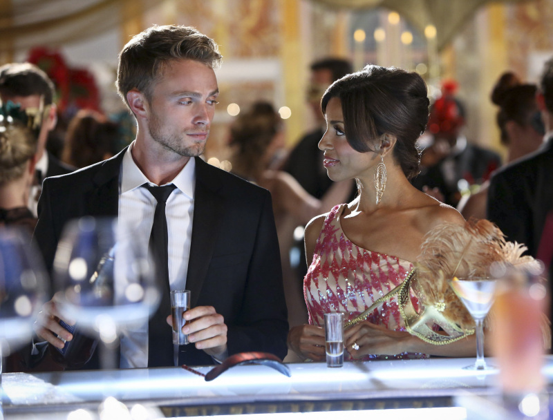 Still of Patrick Wymore and Wilson Bethel in Hart of Dixie: Help Me Make It Through the Night (2013)