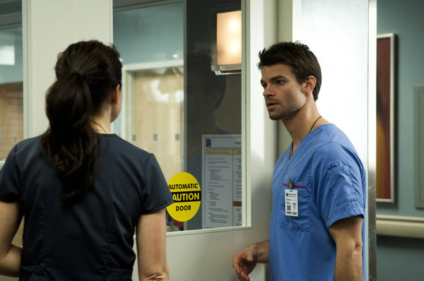 Still of Daniel Gillies and Erica Durance in Saving Hope (2012)