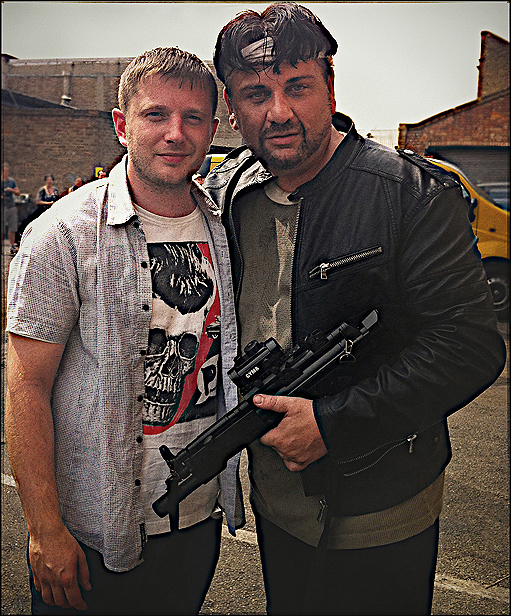 Rapper / Singer / Director Ben Drew (aka Plan B ) on location of his directorial debut feature ILL MANORS with actor Mem Ferda