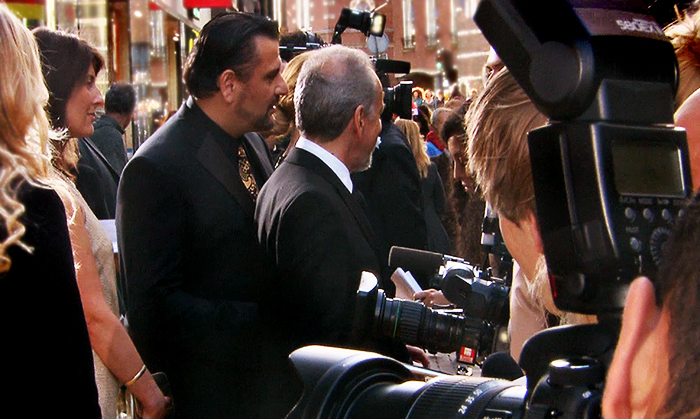 Photojournalists gather at the PATHE TUSCHINSKI THEATRE for the premiere of THE DEVIL'S DOUBLE (2011)