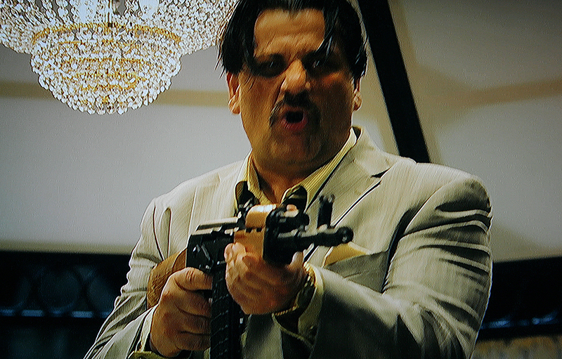 'Say hello to my little friend' :-) Mem Ferda as Kamel Hannah in THE DEVIL'S DOUBLE (2011)